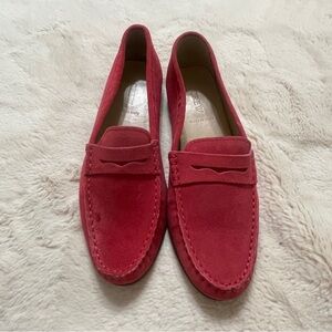 J. Crew Italian-Made Coral Red Footwear